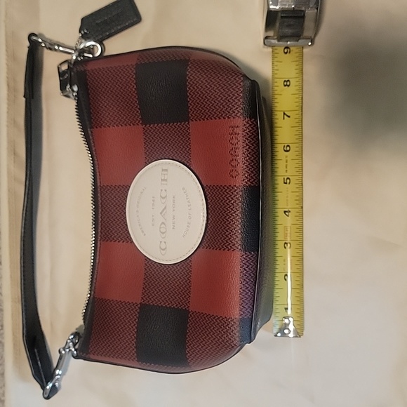 Coach Buffalo Red Plaid Mini bag with Coach Patch - Picture 6 of 9